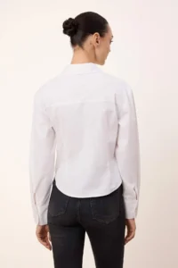 TRENDYOLMİLLA Trendyolmilla Wardrobe Essentials – White Pocket Detail Fitted Shirt | - Image 5