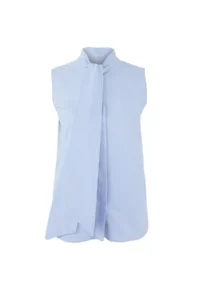 TRENDYOLMİLLA Limited Edition Light Blue Yaka tied up Shirt - Image 5