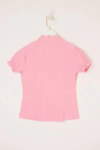 TRENDYOLMİLLA Light Pink Striped Bedene Oturan Shirt - Image 2