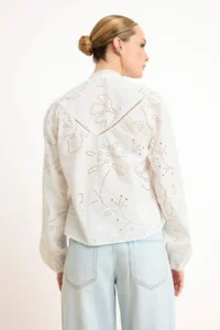 TRENDYOLMİLLA White Fisto Kedi Merdivenli Boho Shirt - Image 4