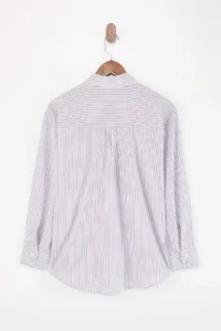 TRENDYOLMİLLA Pink Striped Oversized/Wide Pattern Shirt - Image 2
