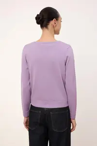 TRENDYOLMİLLA Wardrobe Essentials Lilac Basic Rayon Look Cardigan-Blouse Knitwear Cardigan - Image 4