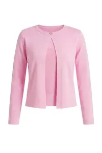 TRENDYOLMİLLA Pink Fluffy Line Detailed Cardigan-Blouse Knitwear Cardigan - Image 5