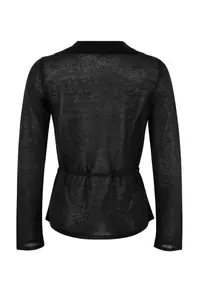 TRENDYOLMİLLA Wardrobe Essentials Black Belt Detailed Shirt Collar Thin Knitwear Cardigan - Image 6