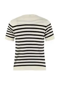 TRENDYOLMİLLA Ecru Striped Crew Neck 2 Sets Blouse-Cardigan Knitwear Cardigan - Image 7
