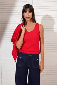 TRENDYOLMİLLA Red Crew Neck 2 Sets Blouse-Cardigan Knitwear Cardigan - Image 2