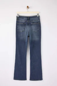 TRENDYOLMİLLA Mavi Regular Waist Less Flexible Flare flared leg jeans - Image 6