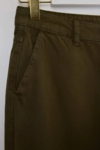 TRENDYOLMİLLA Khaki Draped High Waist 100% Cotton Wide Leg jeans - Image 7