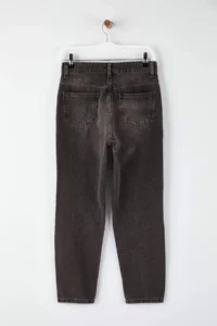 TRENDYOLMİLLA Brown Vintage Washed High Waist Ankle Size 100% Cotton Mom jeans - Image 6