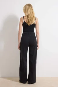 TRENDYOLMİLLA Black High Waist Stitching Detailed Extra Flexible Wide Leg Wide Leg jeans - Image 4