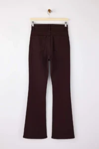TRENDYOLMİLLA Brown Button Detailed High Waist Middle Flexible Flare flared leg jeans - Image 6