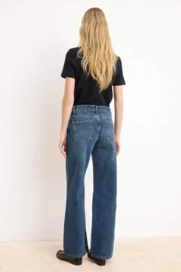 TRENDYOLMİLLA Dark Blue Regular Waist Wide Leg Wide Leg jeans - Image 4