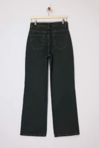 TRENDYOLMİLLA Dark Khaki Brown High Waist Wide Leg/Wide Leg 100% Cotton jeans - Image 6