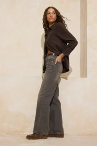 TRENDYOLMİLLA Anthracite High Waist Wide Leg Wide Leg jeans - Image 2