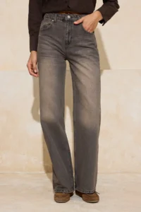 TRENDYOLMİLLA Anthracite High Waist Wide Leg Wide Leg jeans - Image 3