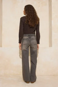 TRENDYOLMİLLA Anthracite High Waist Wide Leg Wide Leg jeans - Image 4