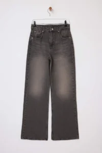 TRENDYOLMİLLA Anthracite High Waist Wide Leg Wide Leg jeans - Image 5