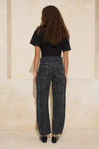 TRENDYOLMİLLA Black textured Material High Waist 100% Cotton barrel jeans - Image 5