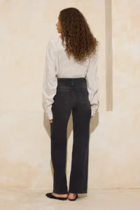 TRENDYOLMİLLA Black High Waist Less Flexible Wide Leg Wide Leg jeans - Image 4