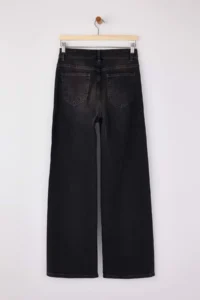 TRENDYOLMİLLA Black High Waist Less Flexible Wide Leg Wide Leg jeans - Image 6