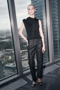 TRENDYOLMİLLA Limited Edition Black High Waist Tam Size 100% Cotton Straight jeans