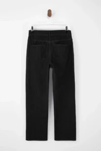 TRENDYOLMİLLA Limited Edition Black High Waist Tam Size 100% Cotton Straight jeans - Image 4