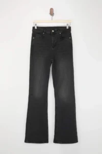 TRENDYOLMİLLA Limited Edition Black Shaping High Waist Ekstra Flexible Flare LONG Size jeans - Image 5