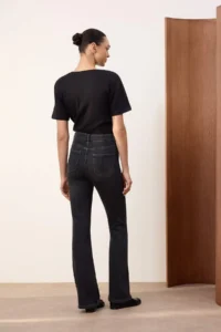 TRENDYOLMİLLA TRENDYOLMiLLA Wardrope Essentials Black Draped High Waist Middle Flexible Flare jeans - Image 8