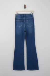 TRENDYOLMİLLA TRENDYOLMiLLA Wardrope Essentials Dark Blue Flowy High Waist Middle Flexible Flare jeans - Image 10