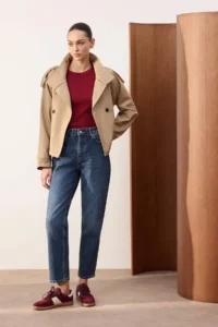TRENDYOLMİLLA TRENDYOLMiLLA Wardrope Essentials Blue High Waist Less Flexible Ankle Size Mom jeans - Image 2