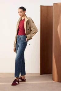 TRENDYOLMİLLA TRENDYOLMiLLA Wardrope Essentials Blue High Waist Less Flexible Ankle Size Mom jeans - Image 3