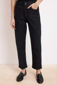 TRENDYOLMİLLA Dark Blue High Waist Middle Flexible Mom Bilek Size jeans - Image 3