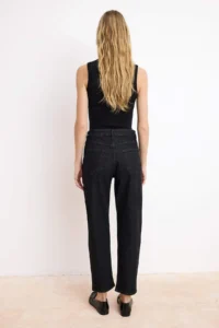 TRENDYOLMİLLA Dark Blue High Waist Middle Flexible Mom Bilek Size jeans - Image 4