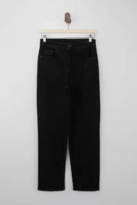 TRENDYOLMİLLA Dark Blue High Waist Middle Flexible Mom Bilek Size jeans - Image 5
