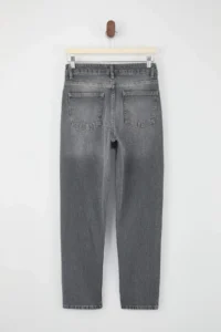 TRENDYOLMİLLA Gray High Waist Ankle Size Less Flexible Mom jeans - Image 6