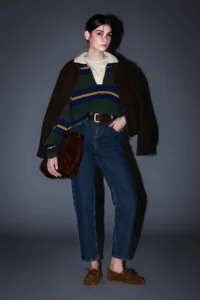 TRENDYOLMİLLA Dark Blue High Waist Ankle Size Low Flexible Mom jeans - Image 3