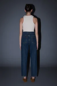 TRENDYOLMİLLA Dark Blue High Waist Ankle Size Low Flexible Mom jeans - Image 6