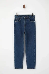 TRENDYOLMİLLA Dark Blue High Waist Ankle Size Low Flexible Mom jeans - Image 7