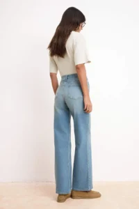 TRENDYOLMİLLA Mavi High Waist Middle Flexible Wide Leg Wide Leg jeans - Image 4