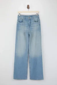 TRENDYOLMİLLA TRENDYOLMiLLA Wardrope Essentials Blue Flowy High Waist 100% Cotton Wide Leg jeans - Image 5