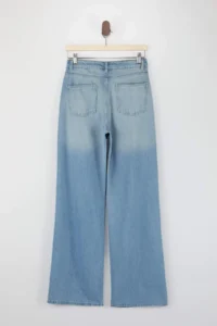 TRENDYOLMİLLA TRENDYOLMiLLA Wardrope Essentials Blue Flowy High Waist 100% Cotton Wide Leg jeans - Image 6