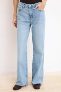 TRENDYOLMİLLA Mavi High Waist 100% Cotton Wide Leg Wide Leg jeans - Image 3