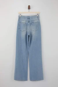 TRENDYOLMİLLA TRENDYOLMiLLA Wardrope Essentials Light Blue Flowy High Waist Wide Leg jeans - Image 10