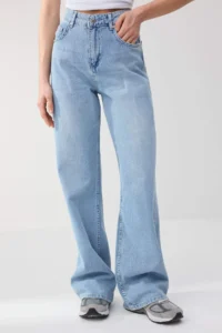 TRENDYOLMİLLA TRENDYOLMiLLA Wardrope Essentials Light Blue Flowy High Waist Wide Leg jeans - Image 3