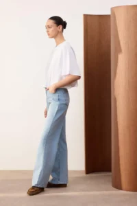 TRENDYOLMİLLA TRENDYOLMiLLA Wardrope Essentials Light Blue Flowy High Waist Wide Leg jeans - Image 7