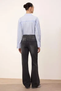 TRENDYOLMİLLA TRENDYOLMiLLA Wardrope Essentials Anthracite FLORAL High Waist Wide Leg jeans - Image 9