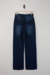 TRENDYOLMİLLA TRENDYOLMiLLA Wardrope Essentials Dark Blue Flowy High Waist Wide Leg jeans - Image 10