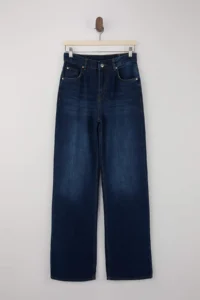 TRENDYOLMİLLA TRENDYOLMiLLA Wardrope Essentials Dark Blue Flowy High Waist Wide Leg jeans - Image 9