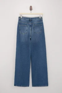 TRENDYOLMİLLA Mavi High Waist 100% Cotton Wide Leg Wide Leg jeans - Image 6
