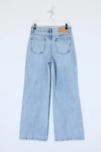 TRENDYOLMİLLA Premium Blue Special Material Regular Waist LONG Size 100% Cotton LOOSE Wide Leg jeans - Image 6